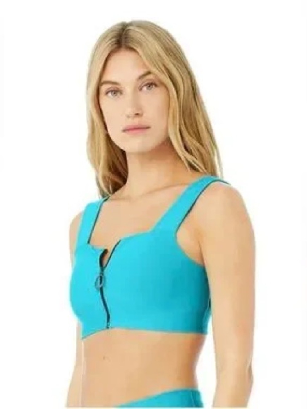 ALO Yoga Bright Turquoise cropped top